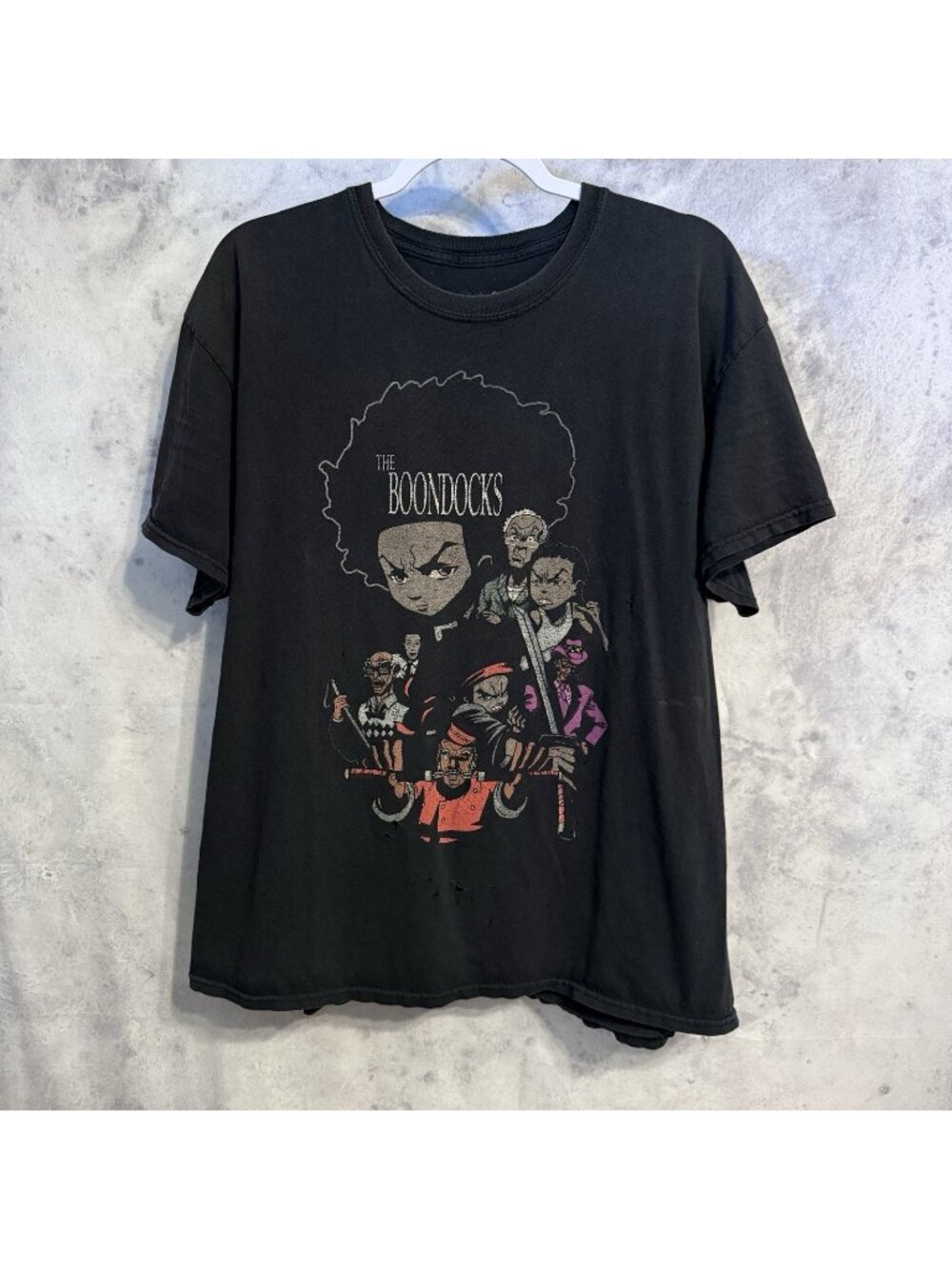 The Boondocks T Shirt Mens XL Black Short Sleeve Cartoon Graphic Tee